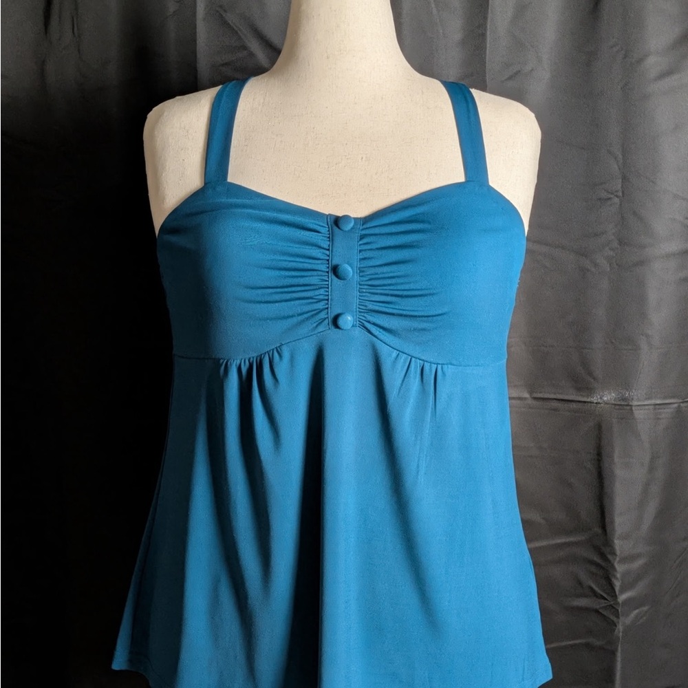 Stylish Vintage Light Blue Tank Top
